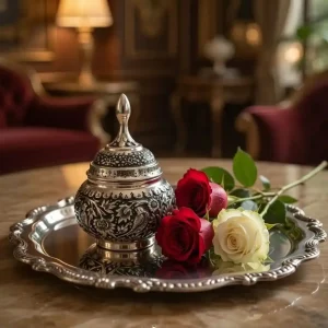 قندان قلم‌زنی مسی