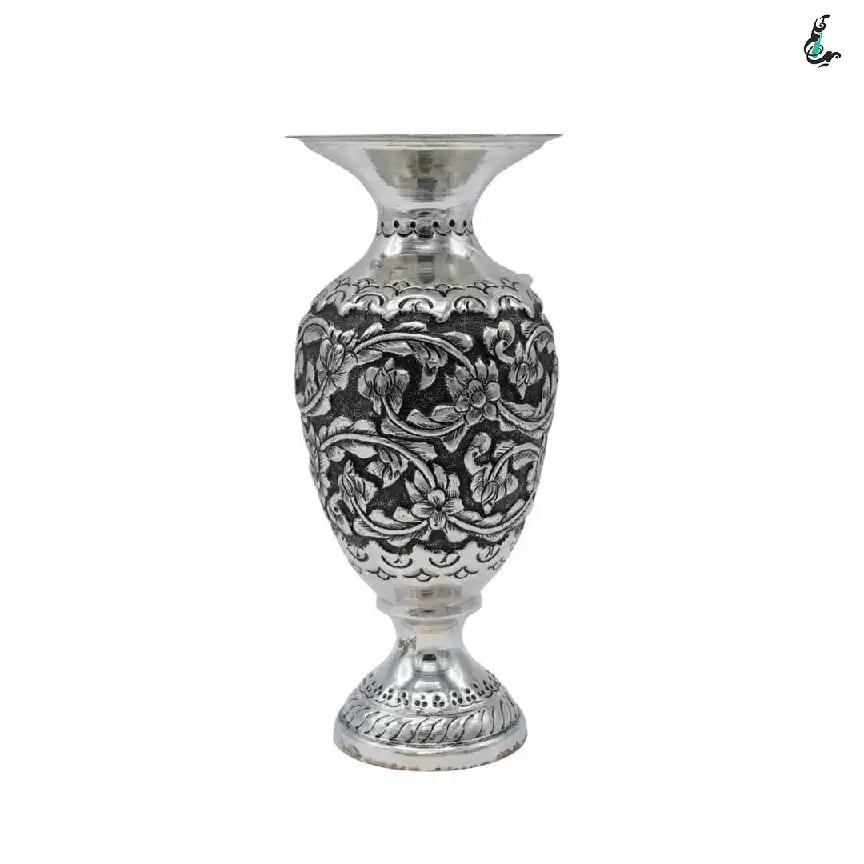 گلدان کعبدار قلمزنی - تصویر 3