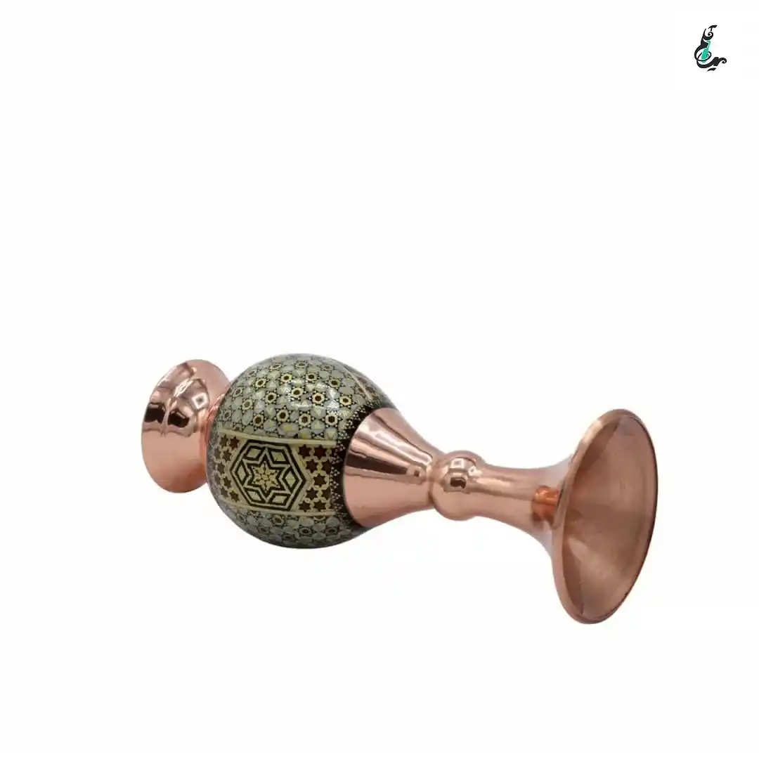 گلدان صراحی خاتم کاری - تصویر 2