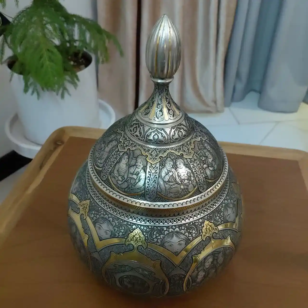 شکلات خوری قلمزنی قاجاری - تصویر 7