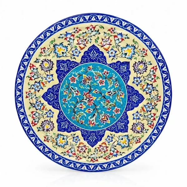 بشقاب مینا کاری 25 سانتی متری. بشقاب مینا کاری 25 سانتی متری
